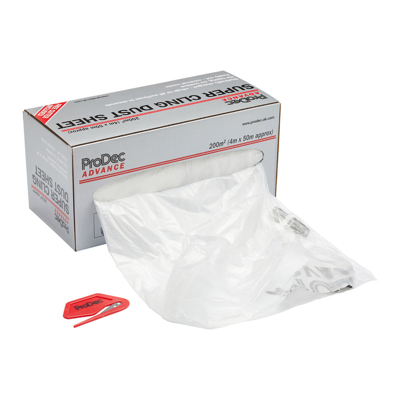 ProDec Advance 200sqm Super Cling Polythene Dust Sheet Roll