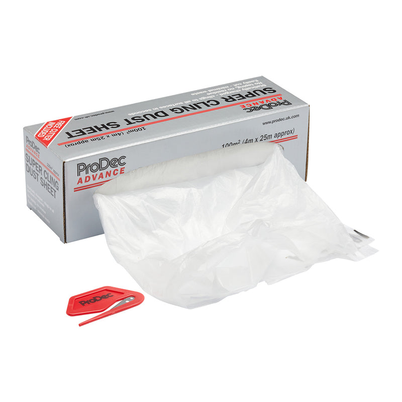 ProDec Advance 100sqm Super Cling Polythene Dust Sheet Roll