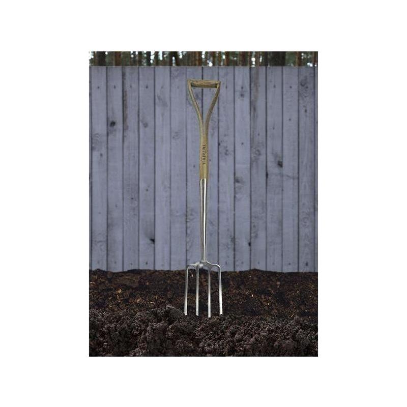 Faithfull Prestige Stainless Steel Border Fork Ash Handle Faithfull - RockBottom Northampton
