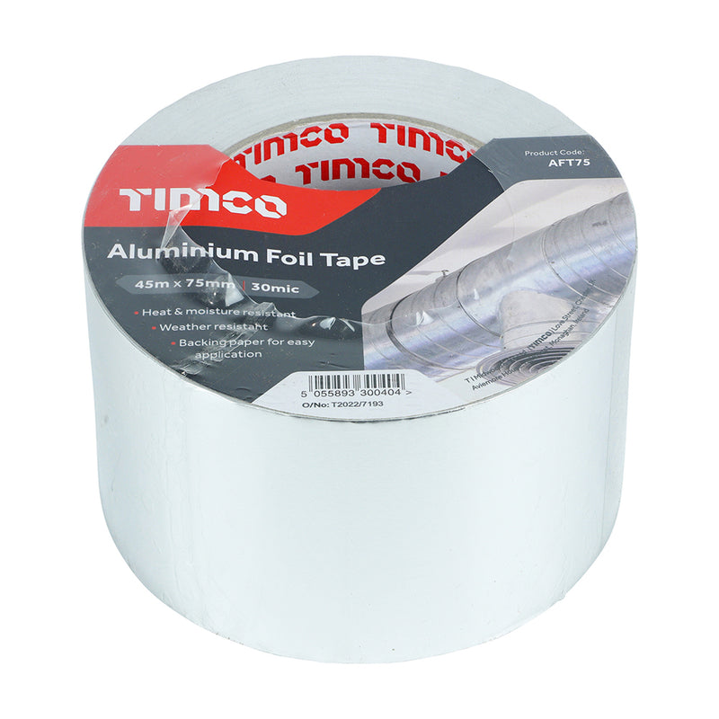 TIMCO Aluminium Foil Tape - 45m x 100mm