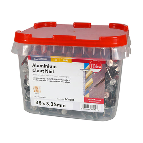 TIMCO Clout Nails Aluminium — 1kg Tub
