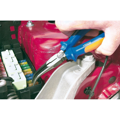 Draper 68889 Draper Expert Heavy Duty Soft Grip Bent Nose Pliers, 200mm