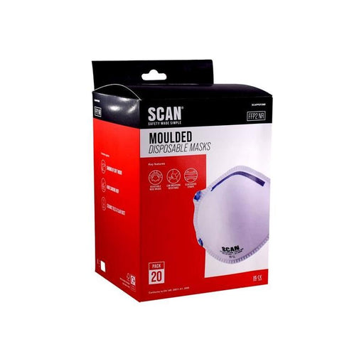 Scan Moulded Disposable Mask FFP2 Protection (Pack 20) Scan - RockBottom Nothampton