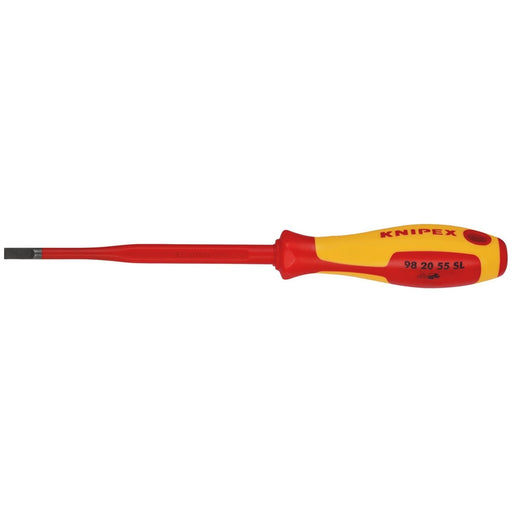 Draper 72391 KNIPEX 98 20 55 SL VDE Insulated Slotted Screwdriver, 5.5 x 100mm - Slim