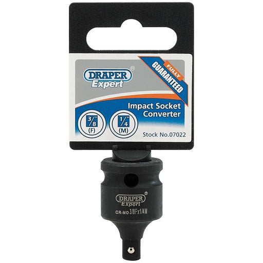 Draper 07022 Impact Socket Converter, 3/8"(F) x 1/4"(M)