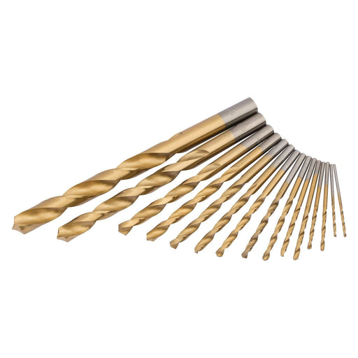 Draper 18549 HSS Titanium Nitride Coated Drill Bit Set (15 Piece)