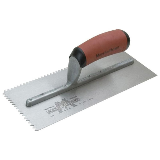 Marshalltown M701SD V 3/16in Notched Trowel DuraSoft® Handle 11 x 4.1/2in Marshalltown - RockBottom Northampton