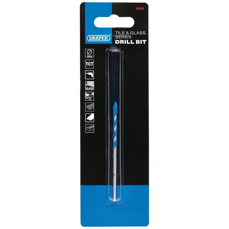 Draper TCT Tile and Glass Drill Bit, 4.0 x 79mm Draper - Town Tools