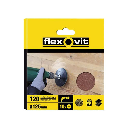 Flexovit Drill Mountable Disc 125mm Assorted (Pack 10) Flexovit - RockBottom Northampton