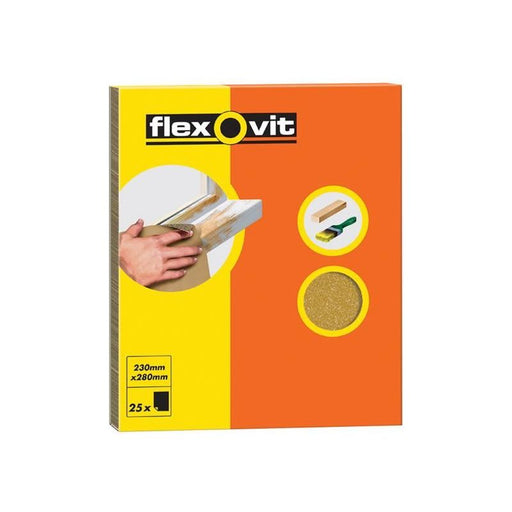 Flexovit Glasspaper Sanding Sheets 230 x 280mm Grade S2 (25) Flexovit - RockBottom Northampton