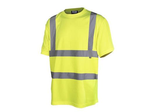 Scan Hi-Vis T-Shirt Yellow - L (44in) Scan - RockBottom Nothampton