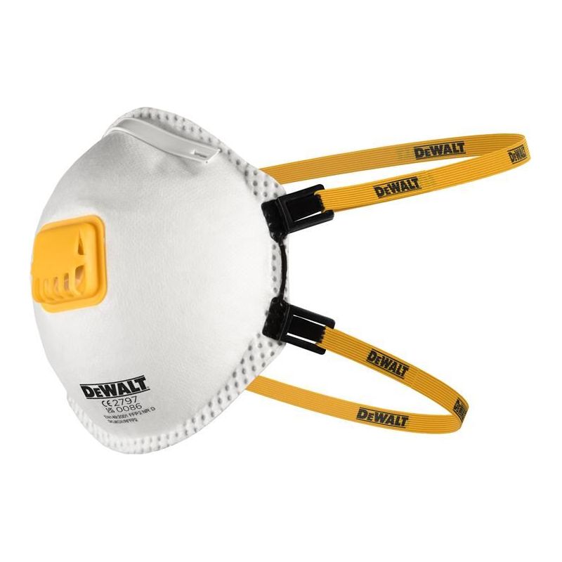 Dewalt Respiration FFP2 Disposable Respirator (10 Pack) DEWALT Respiration - RockBottom Northampton