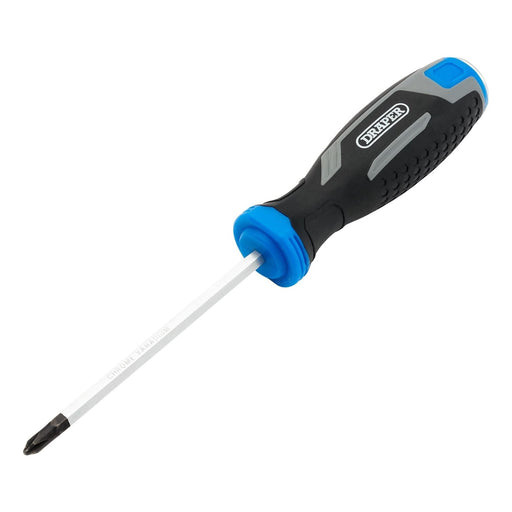 Draper Pound Thru Phillips Soft Grip Screwdriver, PH1 x 100mm Draper - Town Tools