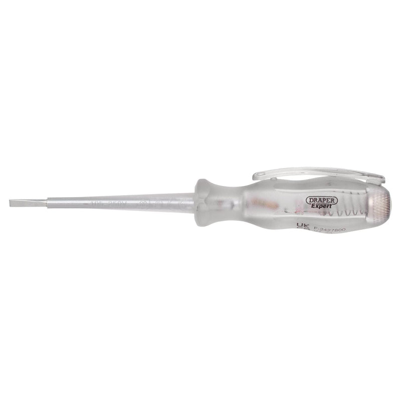 Draper Draper Expert VDE Mains Tester Screwdriver, 105-250V AC, 140mm Draper - Town Tools