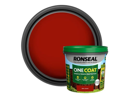 Ronseal One Coat Shed & Fence Protection Red Cedar 5 litre Ronseal - RockBottom Nothampton