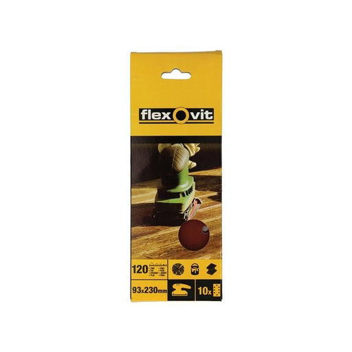 Flexovit 1/3 Sanding Sheets Perforated Coarse 50 Grit (Pack 10) Flexovit - RockBottom Northampton