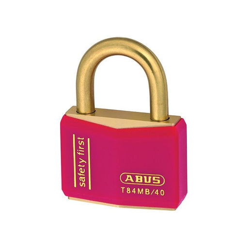 Abus Mechanical T84MB/40mm Red Rustproof Padlock Keyed Alike 8404 ABUS Mechanical - RockBottom Northampton 