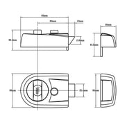 Yale Locks Y3 Nightlatch Modern 60mm Backset Black Finish Visi Yale Locks - RockBottom Northampton