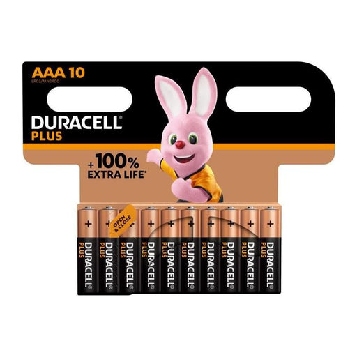 Duracell AAA Cell +100% Plus Power Batteries (Pack 10) Duracell - RockBottom Northampton