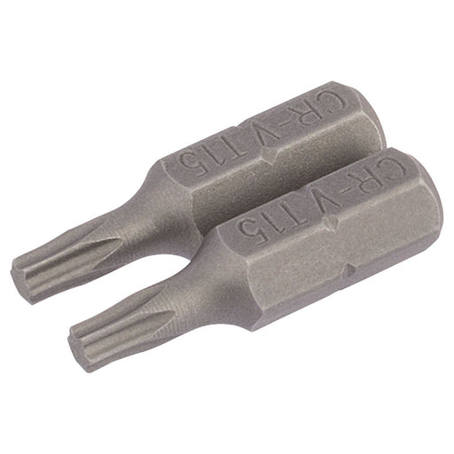 Draper 66429 Draper TX-STAR® Insert Bit, 1/4" Hex, 25mm Long, T15 (Pack of 2)