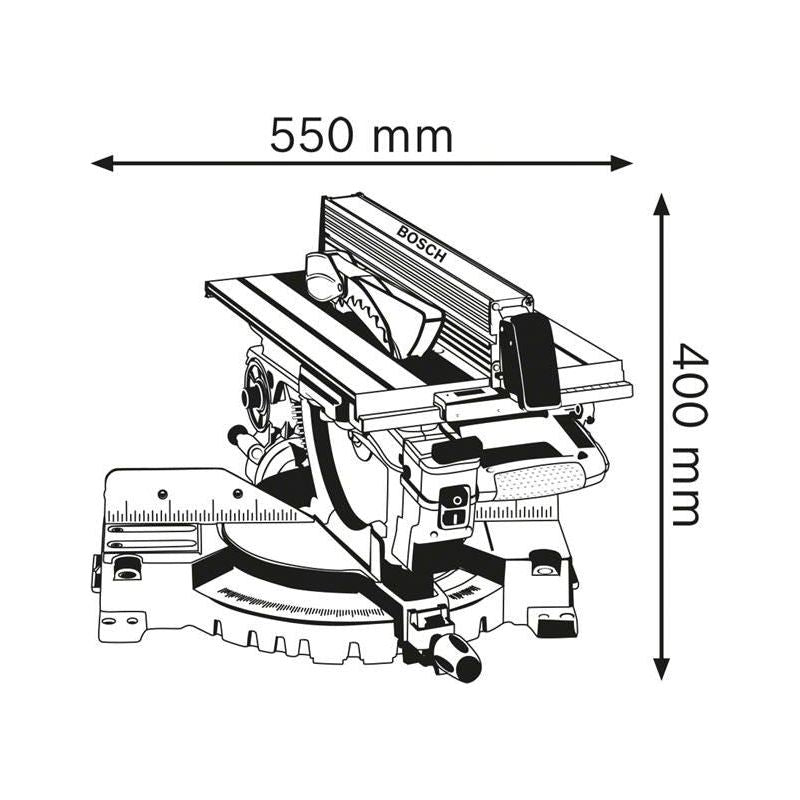 Bosch GTM 12 JL Professional Combination Saw 1800W 240V Bosch - RockBottom Northampton