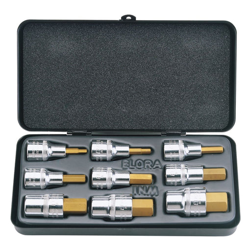 Draper 66202 Elora Metric Hexagon Socket Bit Set (9 Piece)