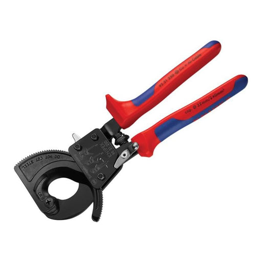 Knipex Ratchet Action Cable Shears Multi-Component Grip 250mm Knipex - RockBottom Northampton