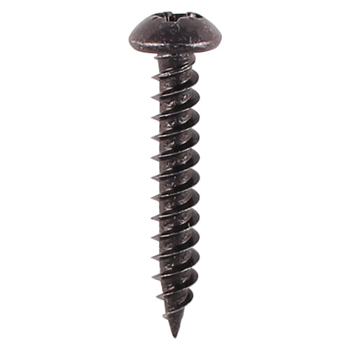 TIMCO Twin-Threaded Round Head Black Woodscrews — Box