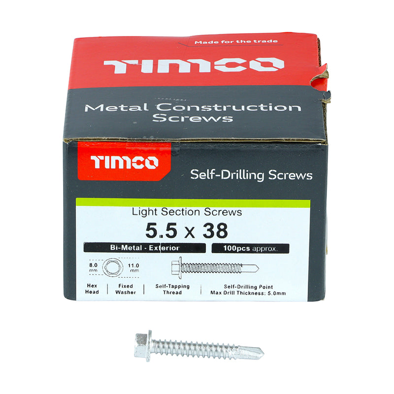 TIMCO Self-Drilling Light Section A2 Stainless Steel Bi-Metal Screws