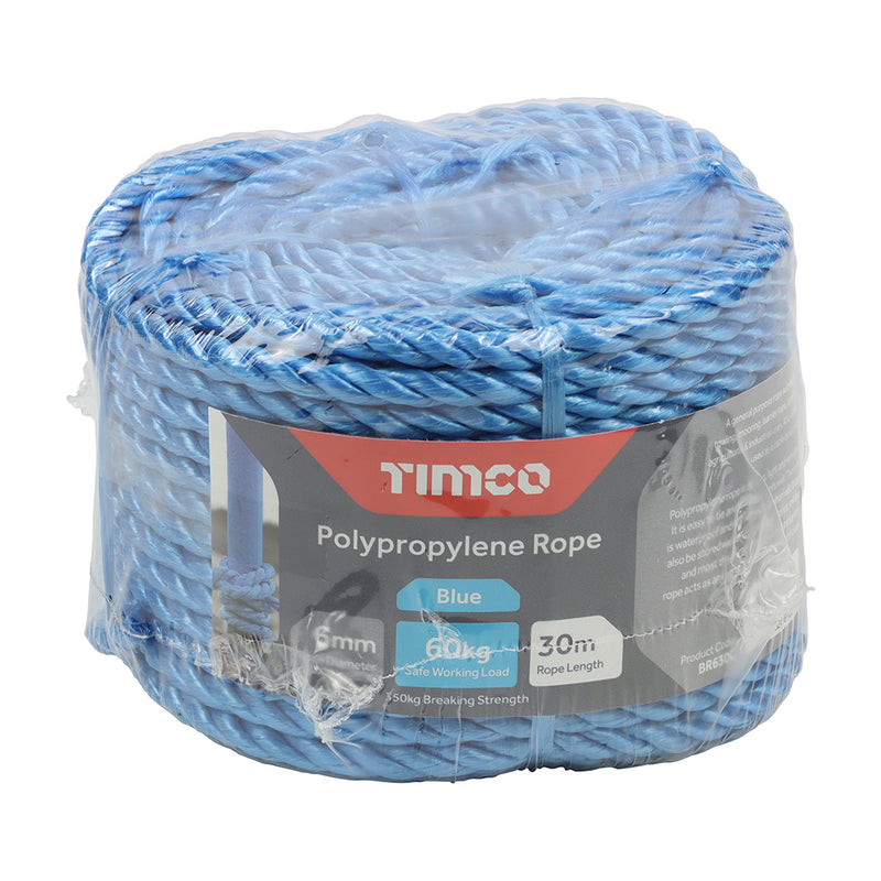TIMCO Blue Polypropylene Rope on Winder