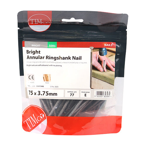 TIMCO Annular Ringshank Nails Bright — Small Bag