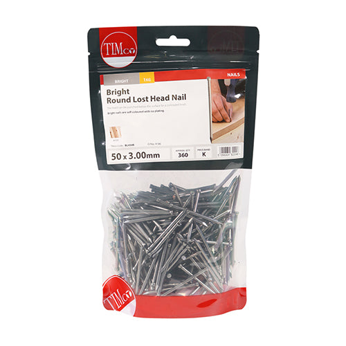 TIMCO Round Lost Head Nails Bright
