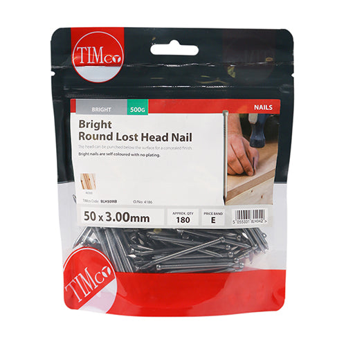 TIMCO Round Lost Head Nails Bright