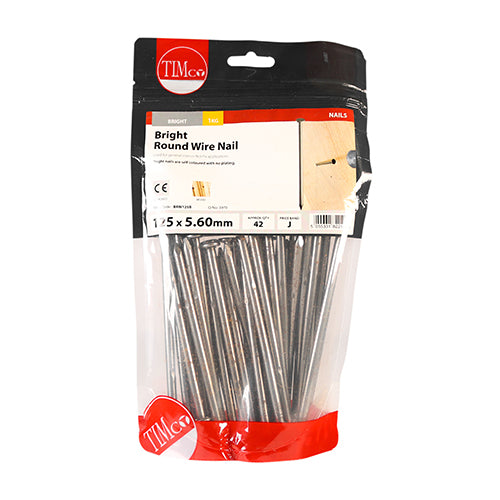 TIMCO Round Wire Nails Bright — 1kg Bag