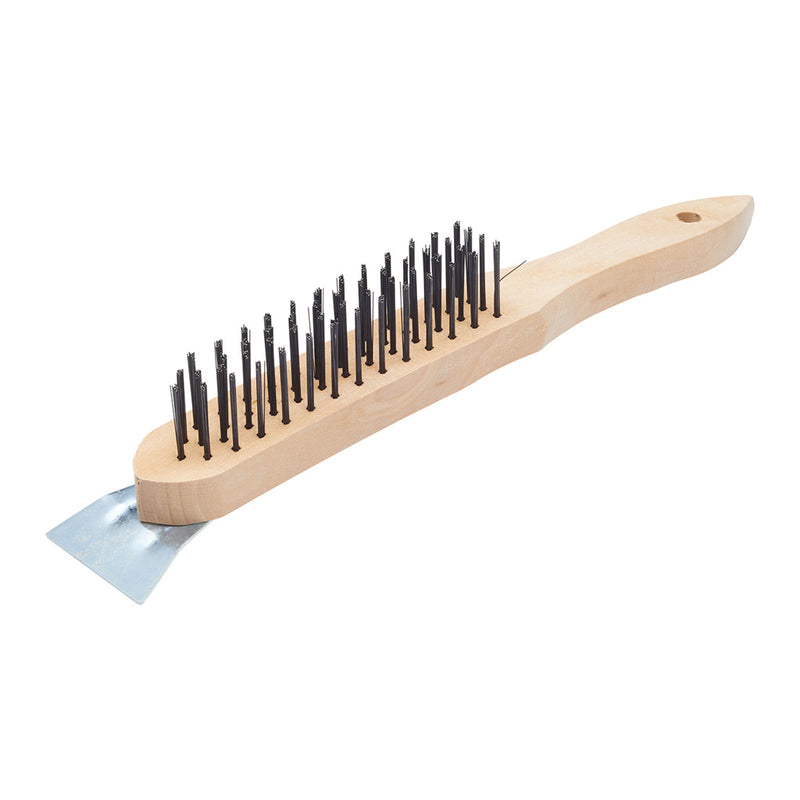 11" Wire Brush With Scraper