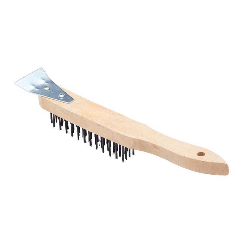 11" Wire Brush With Scraper