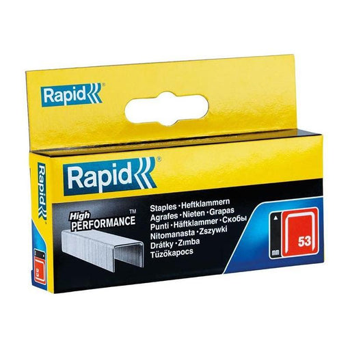 Rapid 53/10B 10mm Galvanised Staples (Box 2500) Rapid - RockBottom Nothampton