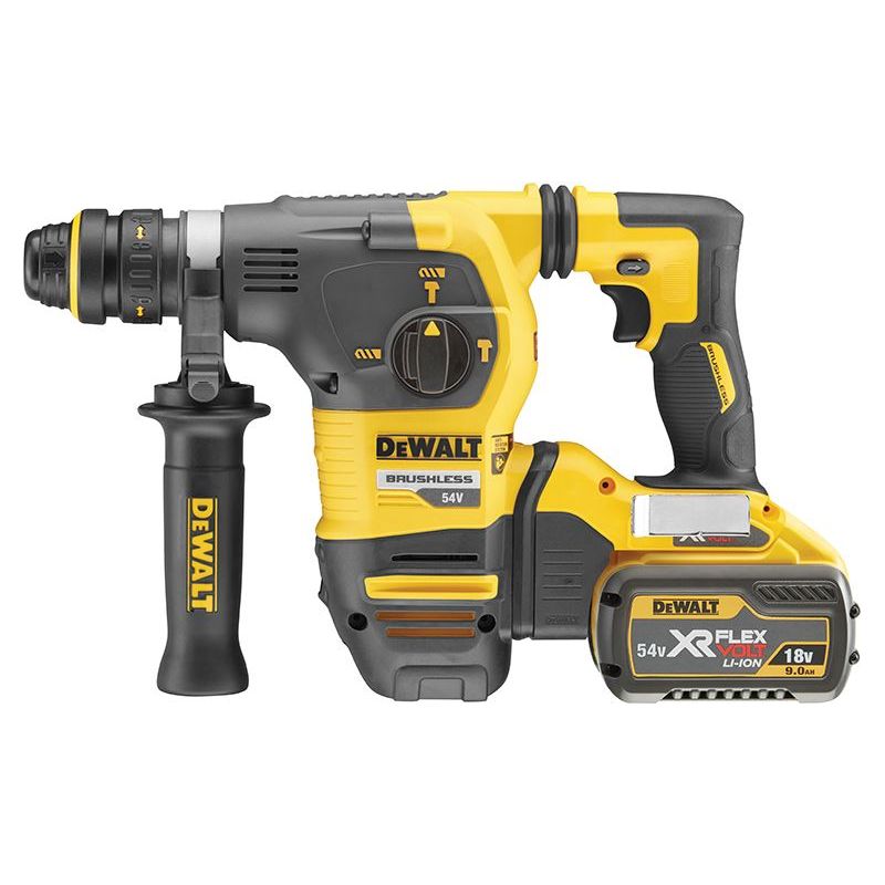 Dewalt Power Tools DCH334X2 Brushless Q/C Chuck SDS Plus Hammer 54V 2 x 9.0Ah Li-ion DeWALT Power Tools - RockBottom Northampton