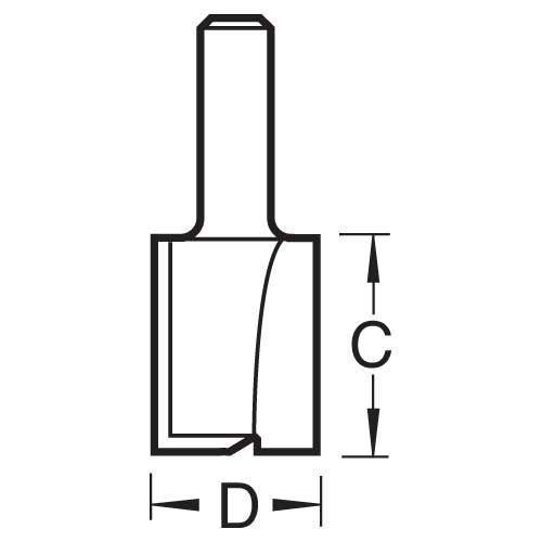 C030X1/4TC - Two Flute Cutter 19.1mm diameter