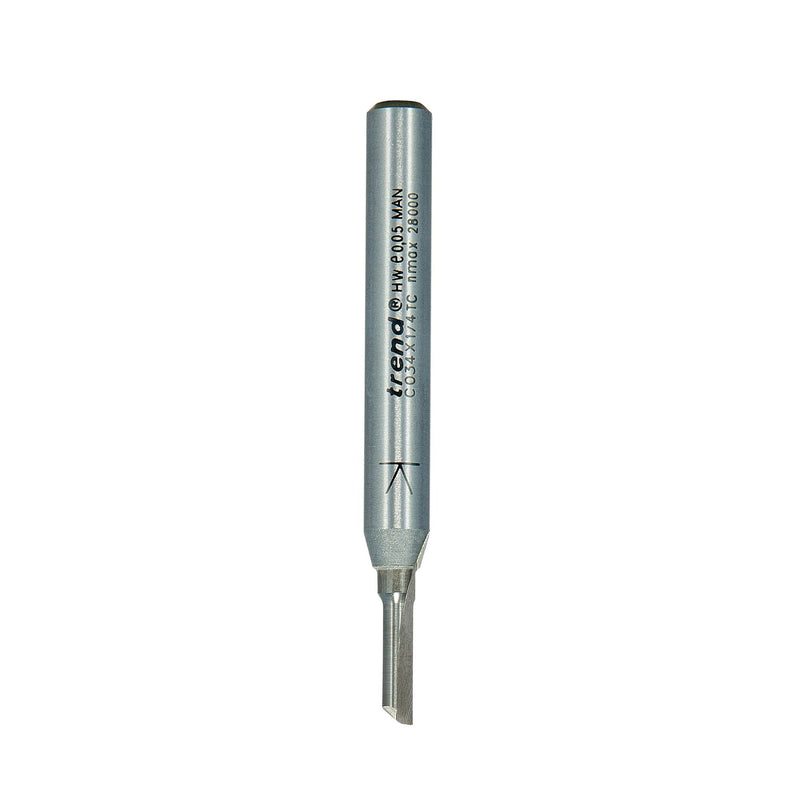 C034X1/4TC - One Flute 3.2mm diameter x 11.1mm cut