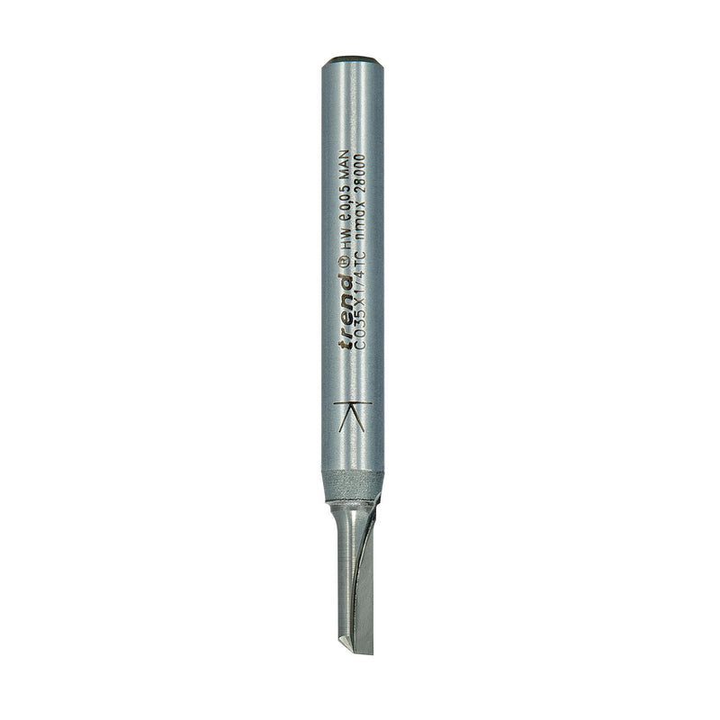 C035X1/4TC - One Flute 4mm diameter x 11.1mm cut