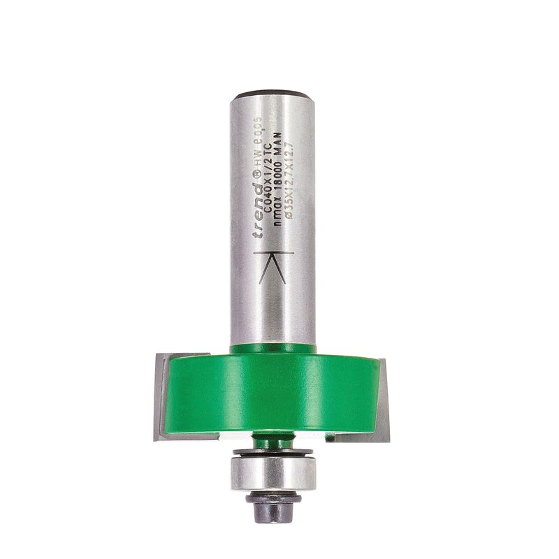 C040X1/2TC - Self guided rebater 35mm diameter x 12.7mm cut