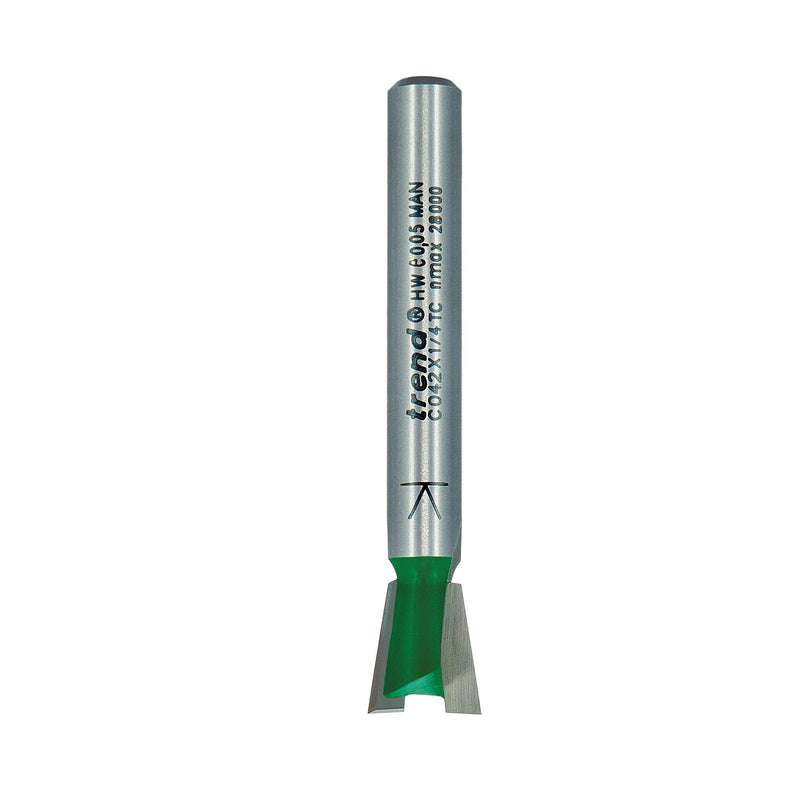 C042X1/4TC - Dovetail cutter angle=99 degrees x 9.5mm diameter