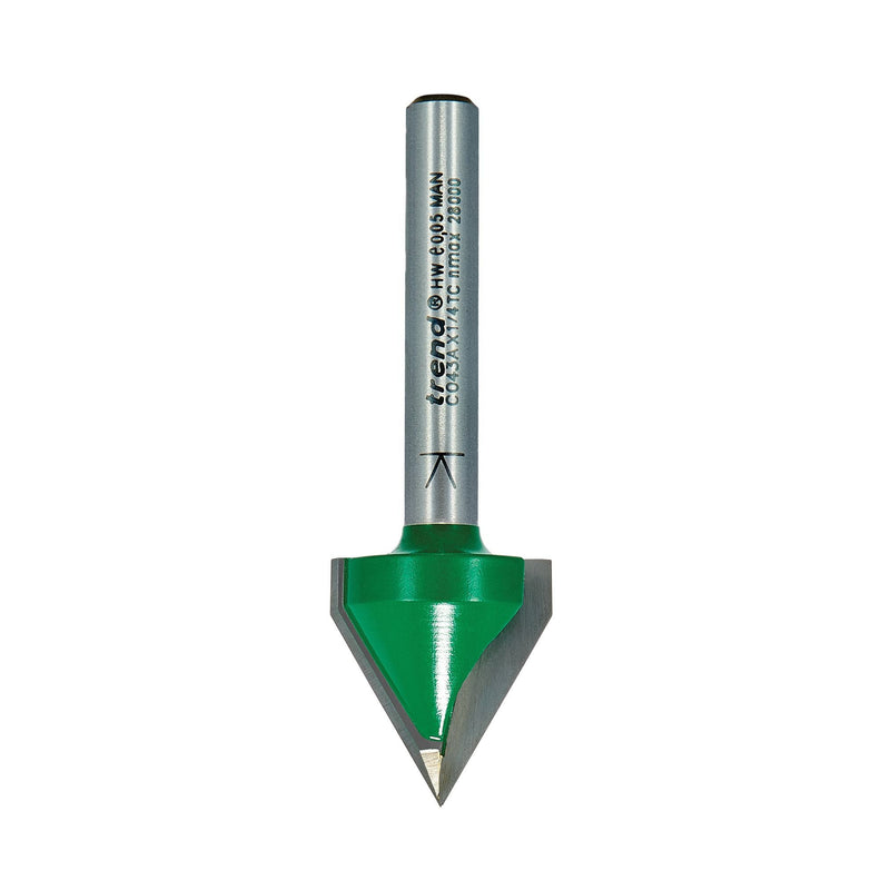 C043AX1/4TC - Chamfer v groove cutter 60 degrees