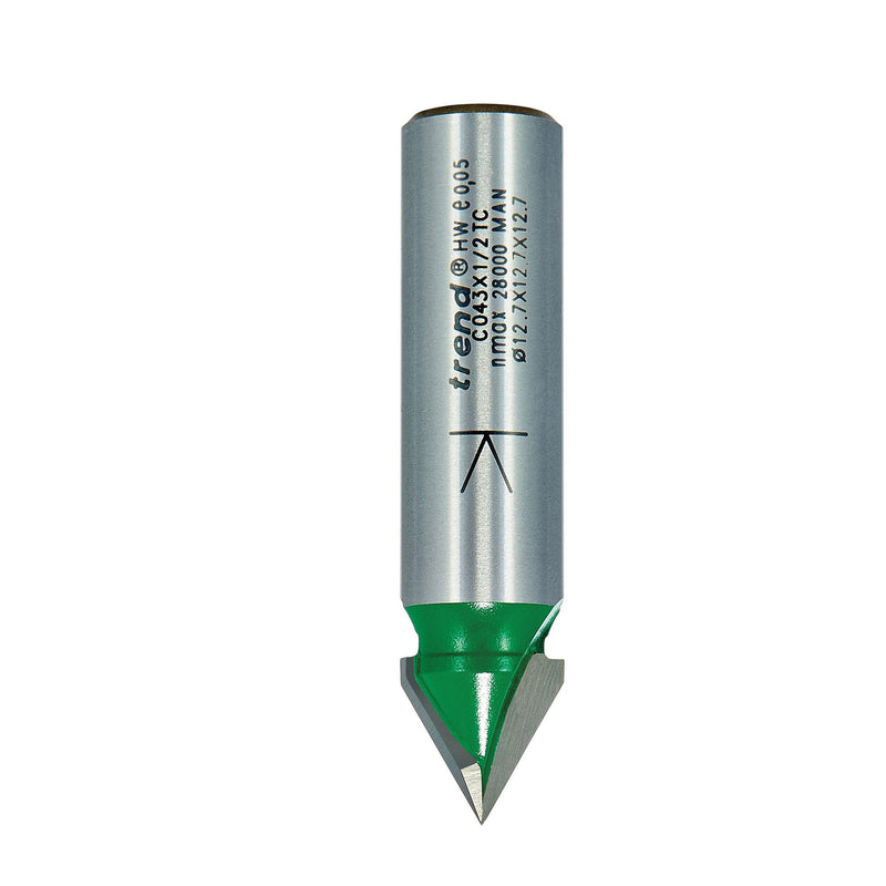 C043X1/2TC - Chamfer V groove cutter angle=60 degrees