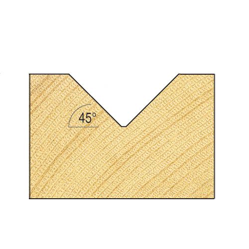 C044AX1/4TC - Chamfer V groove cutter angle=45 degrees