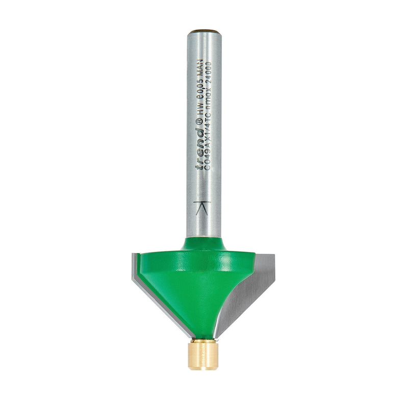 C049AX1/4TC - Pin guided chamfer bevel cutter 45 degrees
