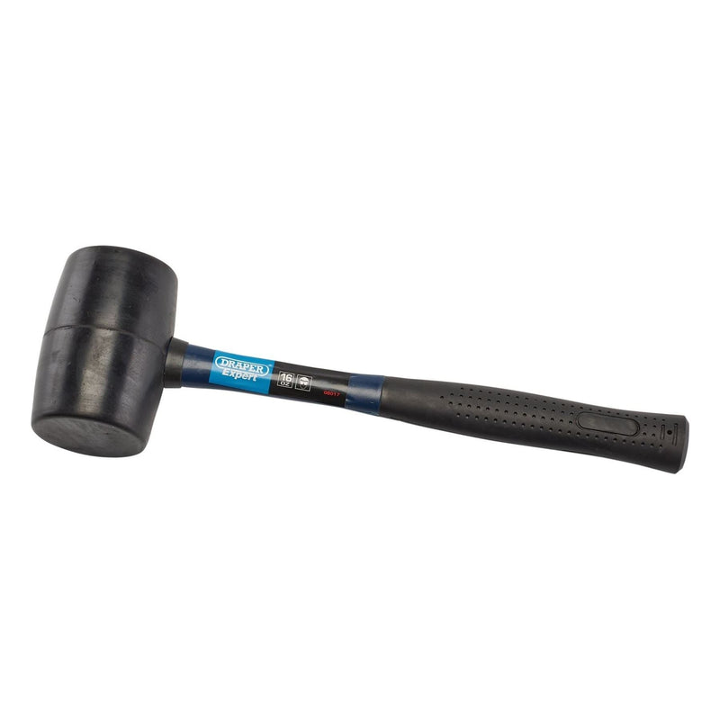 Draper 08017 Draper Expert Rubber Mallet with Fibreglass Shaft, 450g/16oz