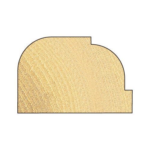 C073X1/4TC - Sash bar 9.5mm radius x 25.4mm cut