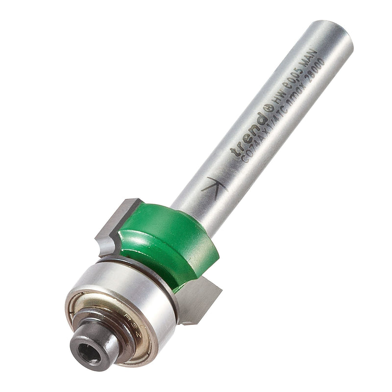 C074AX1/4TC - Rounding over 1.6mm radius x 7.9mm cut